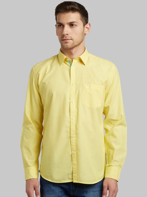 

Parx Men Yellow Slim Fit Opaque Casual Shirt