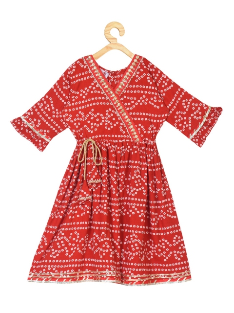 

Kinder Kids Red A-Line Midi Dress