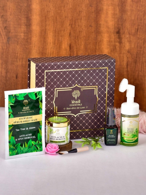 

KHADI ESSENTIALS Anti Acne Clear & Flawless Skin Care Gift Box, Green