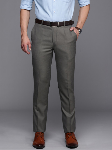 

Raymond Men Medium Grey Slim Fit Formal Trousers