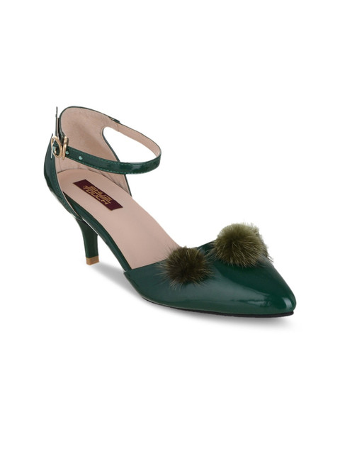 

SHUZ TOUCH Green Kitten Pumps