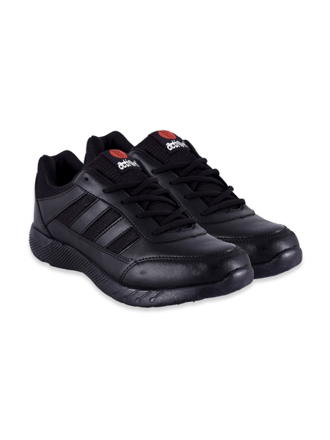 

Action Men Black Solid BRAVO-58 Ultra Light School Running Shoes