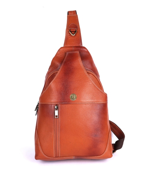 

HiLEDER Unisex Orange & Burgundy Backpack