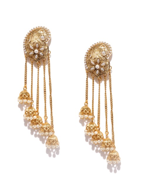 

Sukkhi Gold-Plated Beaded Drop Earrings