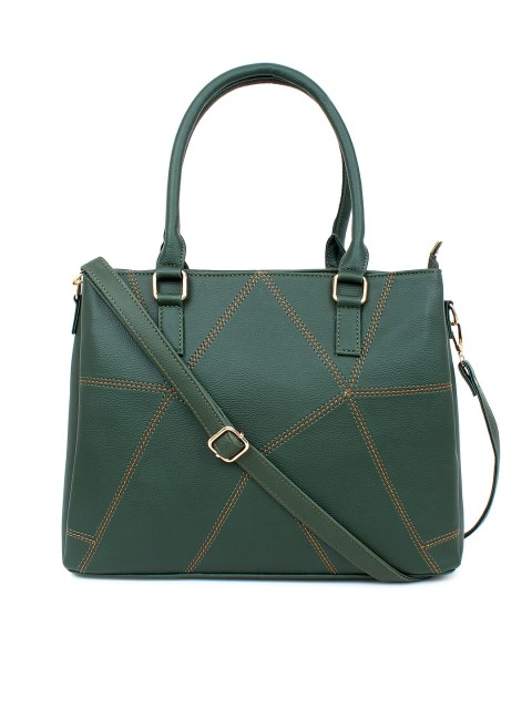 

LEGAL BRIBE Green PU Structured Handheld Bag