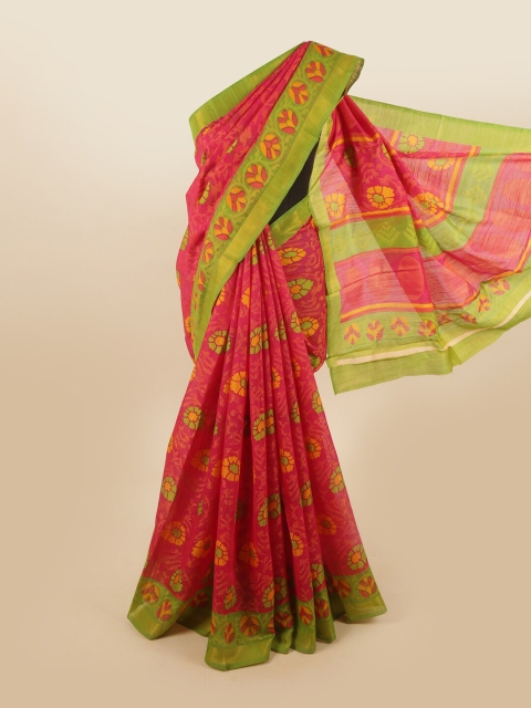 

Pothys Pink & Fuchsia Ethnic Motifs Saree