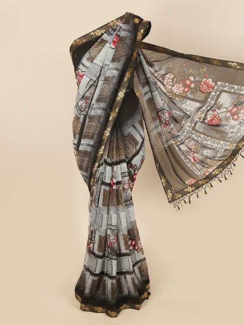 

Pothys Grey & Black Saree