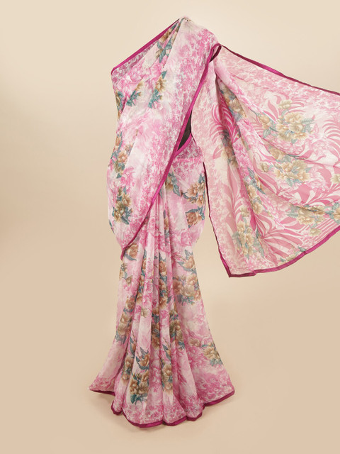 

Pothys Pink & Green Floral Saree