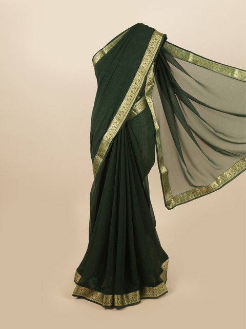 

Pothys Green & Gold Zari Saree