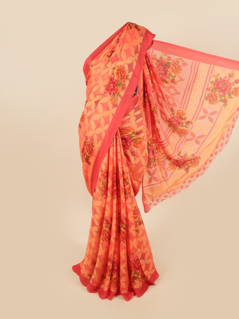

Pothys Pink & Orange Floral Saree