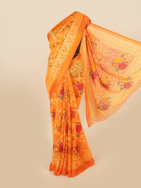 

Pothys Orange & Red Ethnic Motifs Saree