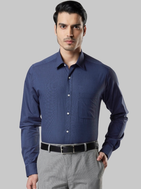 

Raymond Men Blue Self Designed Slim Fit Opaque Formal Shirt
