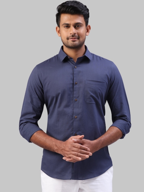 

Raymond Men Blue Opaque Casual Shirt