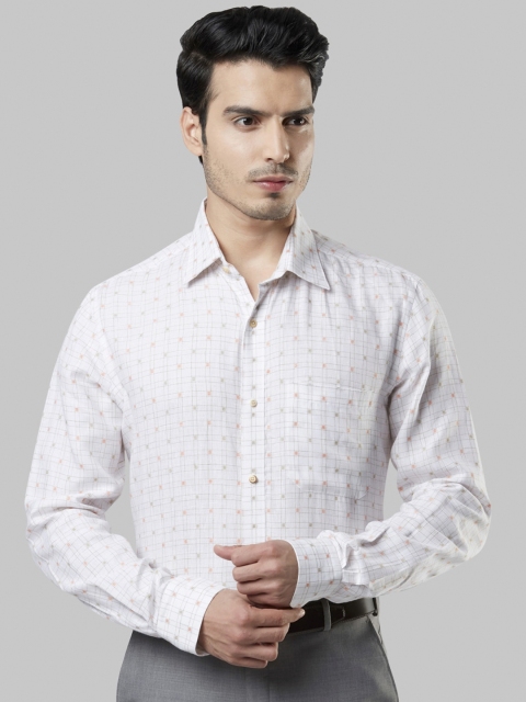 

Raymond Men Brown Opaque Checked Formal Shirt