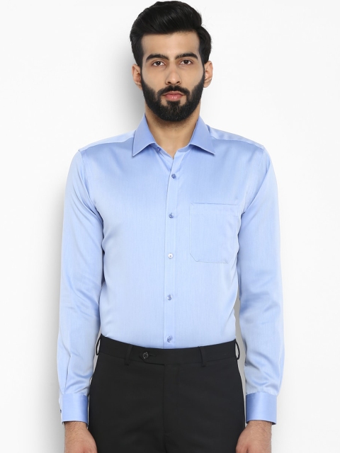 

Raymond Men Blue Solid Formal Shirt
