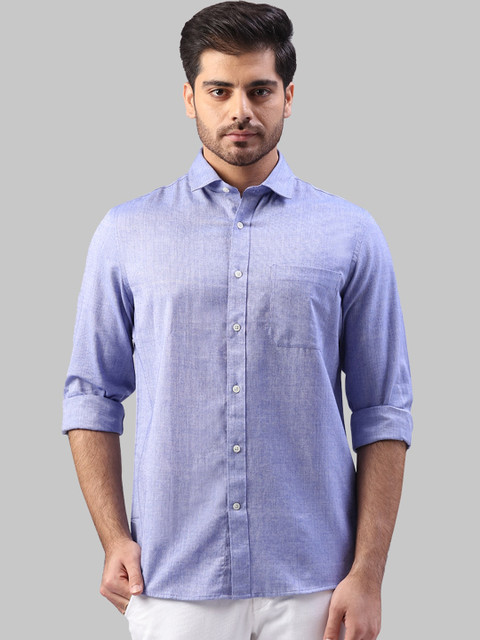 

Raymond Men Blue Opaque Casual Shirt