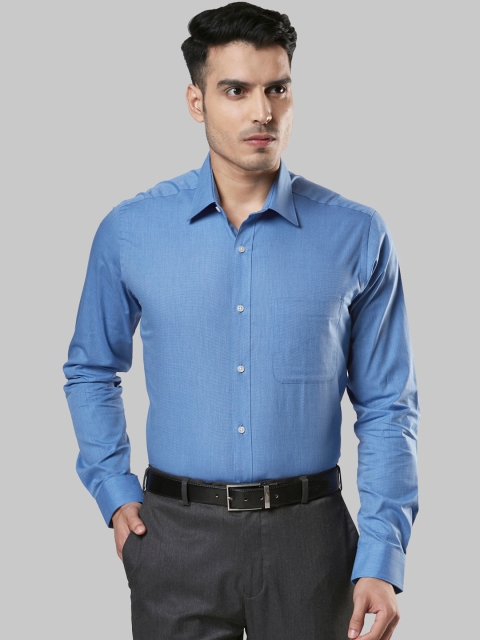 

Raymond Men Blue Slim Fit Opaque Cotton Formal Shirt