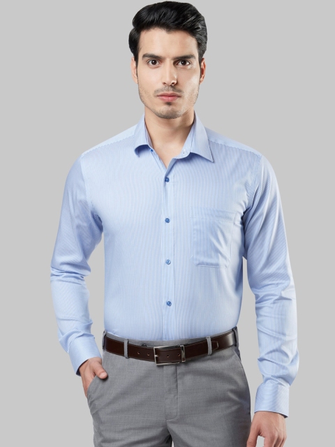 

Raymond Men Blue Self Design Formal Shirt