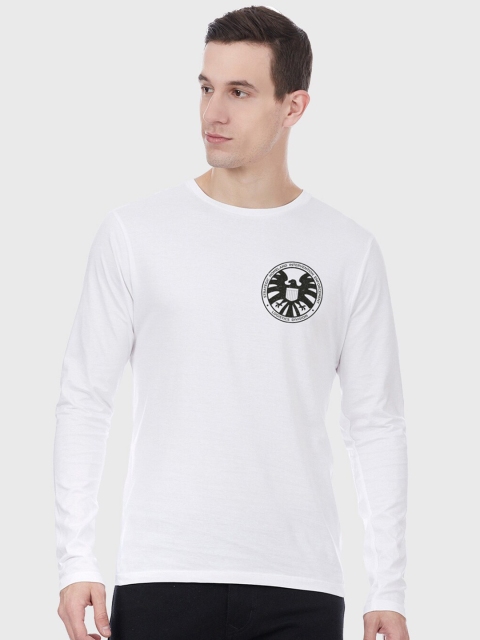 

Free Authority Men White Captain Marvel Placement Printed Pure Cotton T-shirt