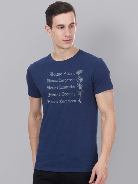 

Free Authority Men Blue Game Of Thrones Printed T-shirt