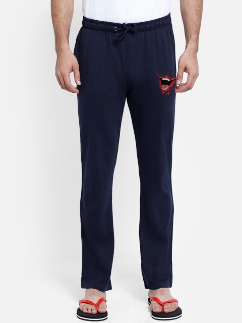 

Free Authority Navy Blue Joker Printed Cotton Lounge Pants