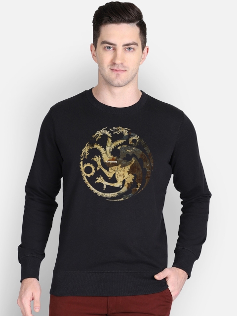 

Free Authority Men Black Game Of Thrones Printed Pure Cotton Sweatshirt