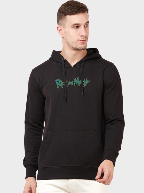 

Free Authority Men Black Pure Cotton Hooded Pullover Sweatshirt