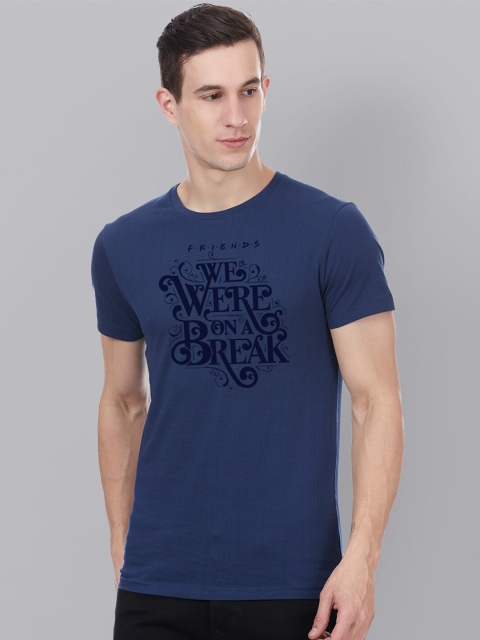 

Free Authority Men Blue Friends Printed T-shirt