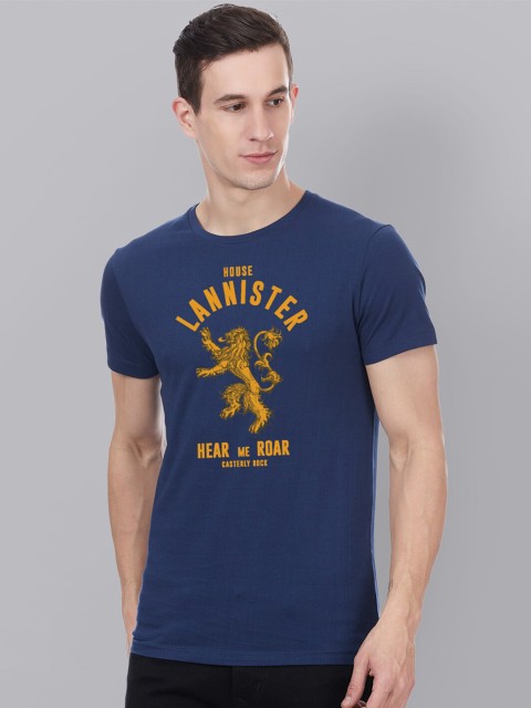 

Free Authority Men Blue Game Of Thrones Printed Cotton Pure Cotton T-shirt