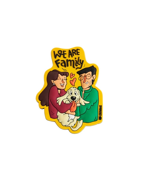 

Chumbak Yellow & Green We Are Family Fridge Magnet