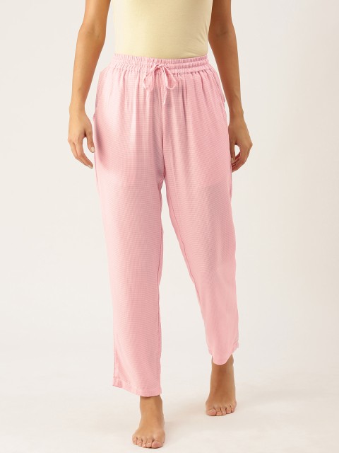 

CHANGE CONSTANT Women Pink Solid Casual Lounge Pants