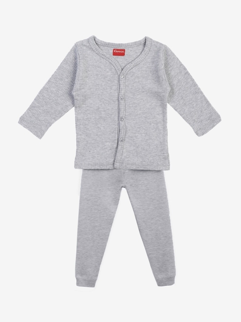 

Kanvin Boys Grey Melange Solid Thermal Set