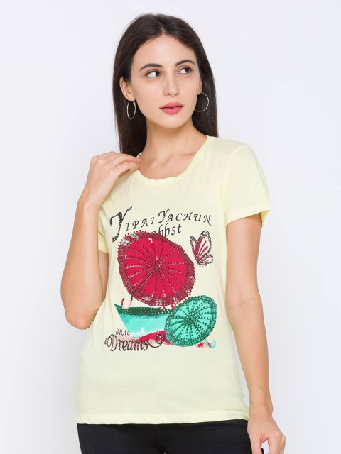

ZOLA Yellow & Pink Regular Top