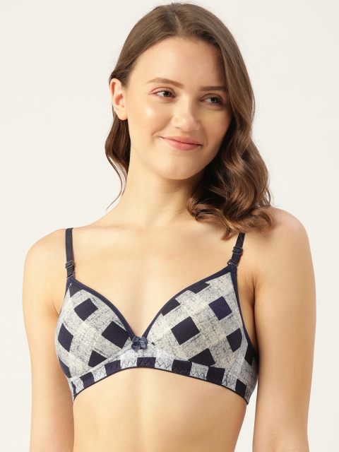 

Lady Lyka Blue & Grey T-shirt Bra-Lightly Padded EXTACY-6