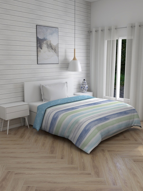 

Layers Blue & White Striped Mild Winter 120 GSM Single Bed Comforter