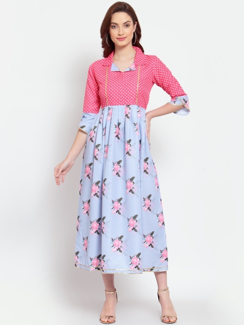 

Myshka Multicoloured Floral Midi Dress, Multi