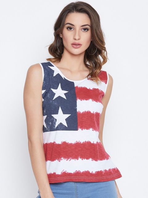 

JUMP USA White Floral Regular Top