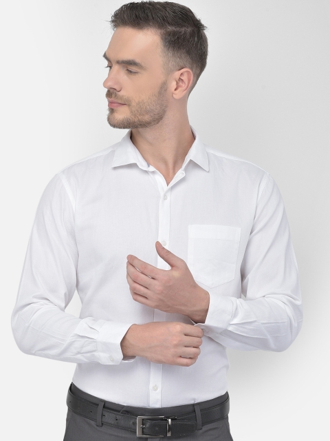 

Canary London Men White Solid Smart Formal Shirt