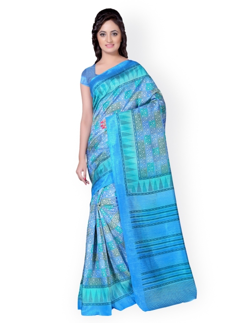 

Saree mall Blue Art Silk Printed Saree
