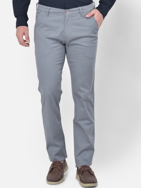 

Canary London Men Grey Smart Slim Fit Wrinkle Free Chinos Trousers
