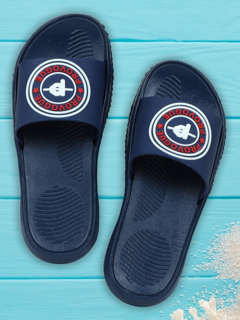 

Provogue Men Blue & White Rubber Sliders