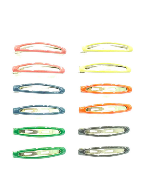

Spiky Unisex Kids Green & Orange Set Of 12 Tic Tac Hair Clips