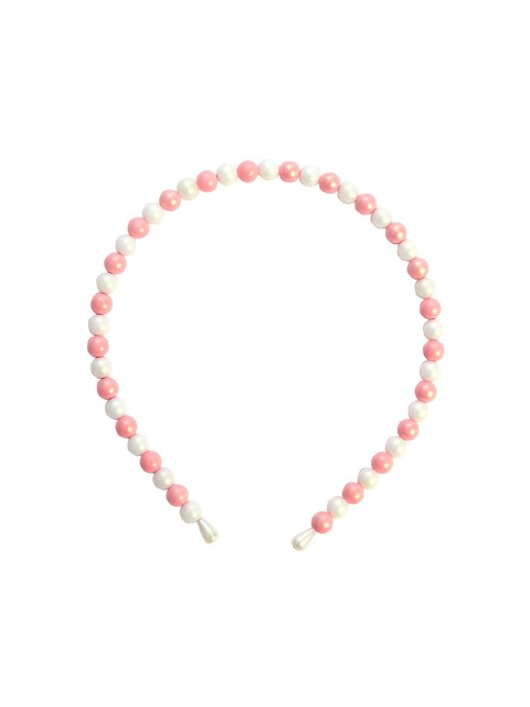 

Spiky Kids Pink & White Beads Hairband