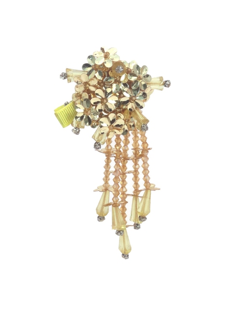 

Spiky Unisex Kids Gold-Toned & Brown Embellished Alligator Hair Clip