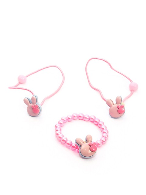 

Spiky Unisex Kids Pink Set of 3 Ponytail Holders