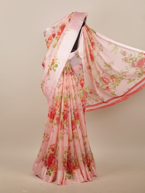 

Pothys Pink & Red Floral Printed Saree