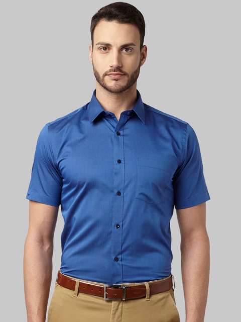 

Park Avenue Men Blue Opaque Cotton Formal Shirt