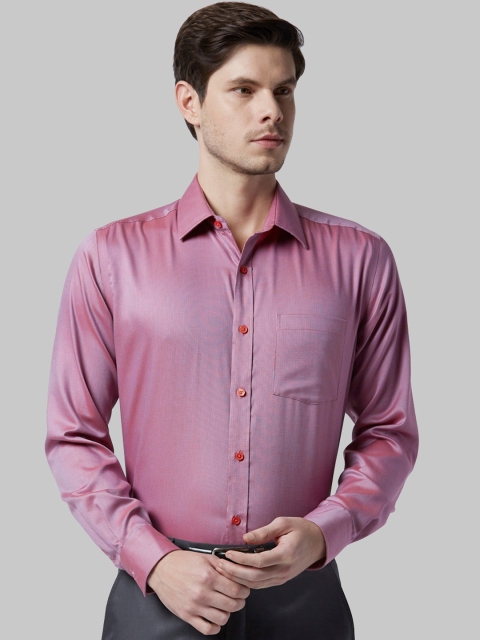 

Park Avenue Men Red Solid Formal Shirt