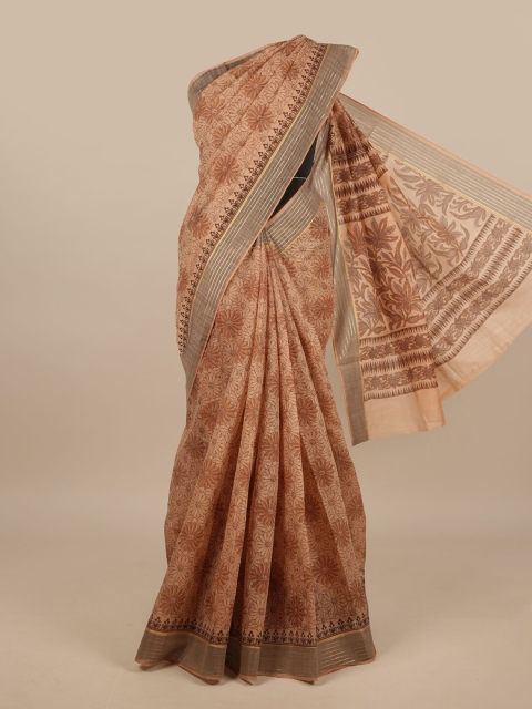 

Pothys Brown Floral Printed Saree