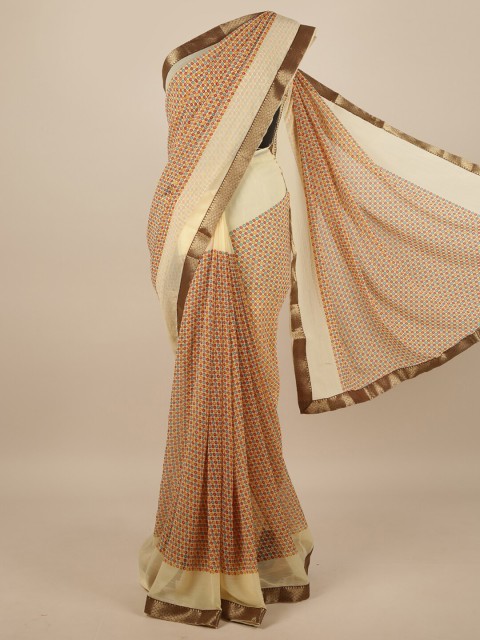 

Pothys Beige & Red Printed Saree